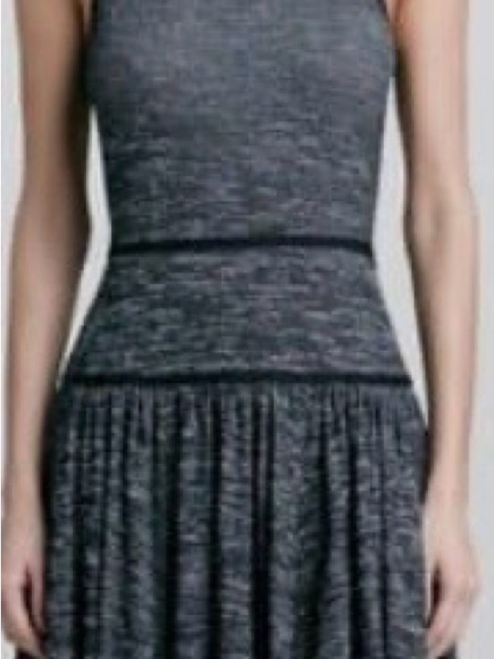 Tibi Heather Gray Sleeveless Knit Midi Dress